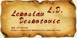 Leposlav Despotović vizit kartica
